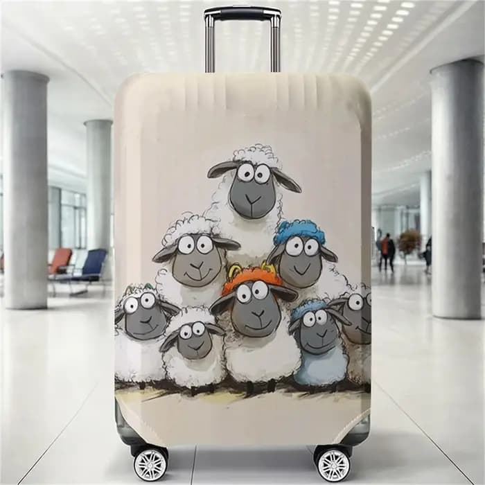 Housse de protection pour bagages à motif agneau