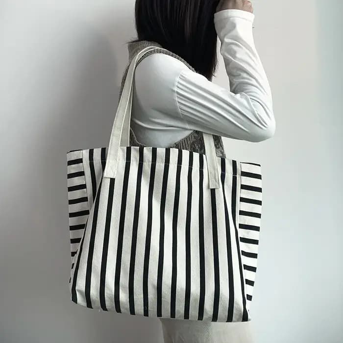 Nouveau sac fourre-tout de plage mode femmes toile été grande capacité rayé sac à bandoulière