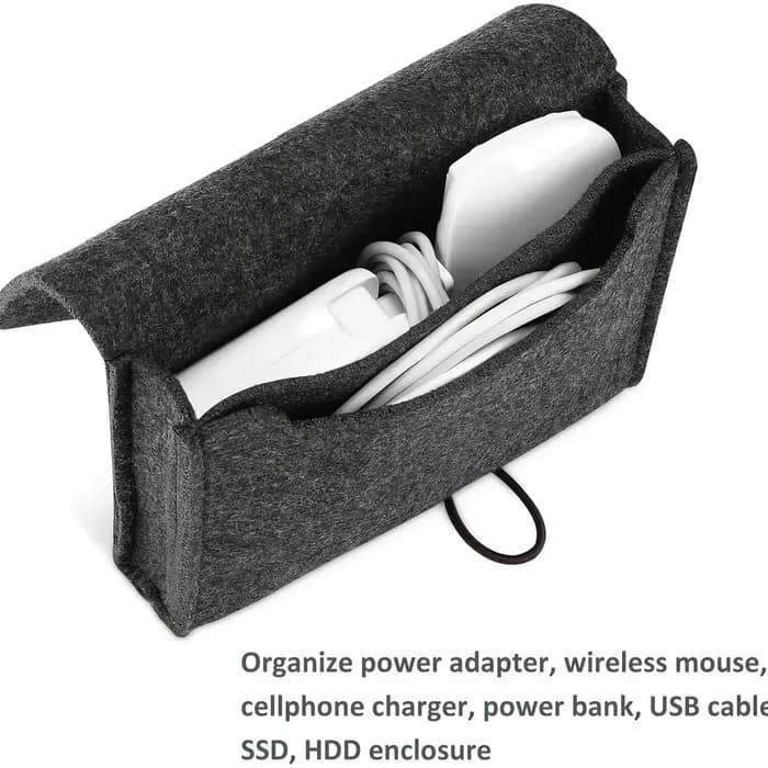 Organisateur d'accessoires électroniques portables en feutre