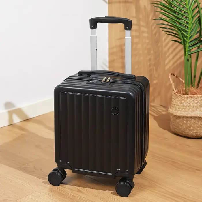 Petite valise de 14 pouces avec serrure à combinaison, valise de transport de roue universelle ton c