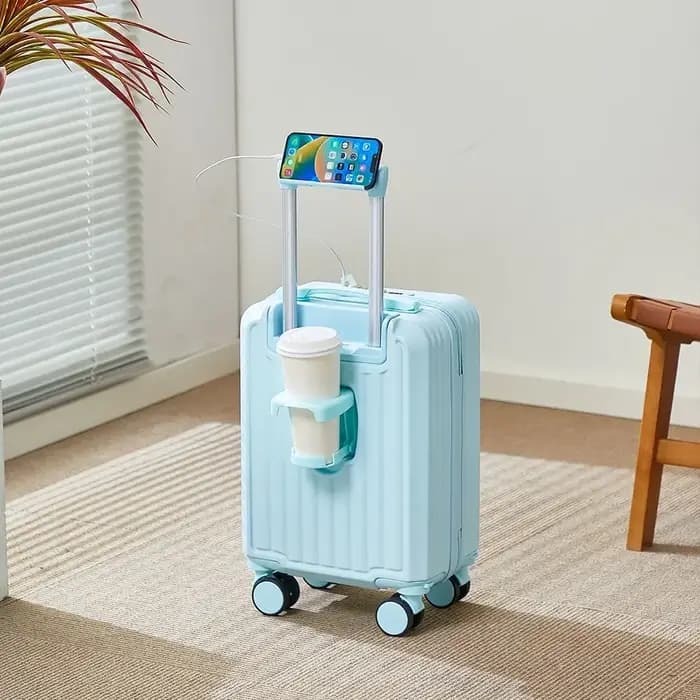 Dernier modèle valise d'embarquement valise de voyage bagage de voyage portable avec porte-gobelet e