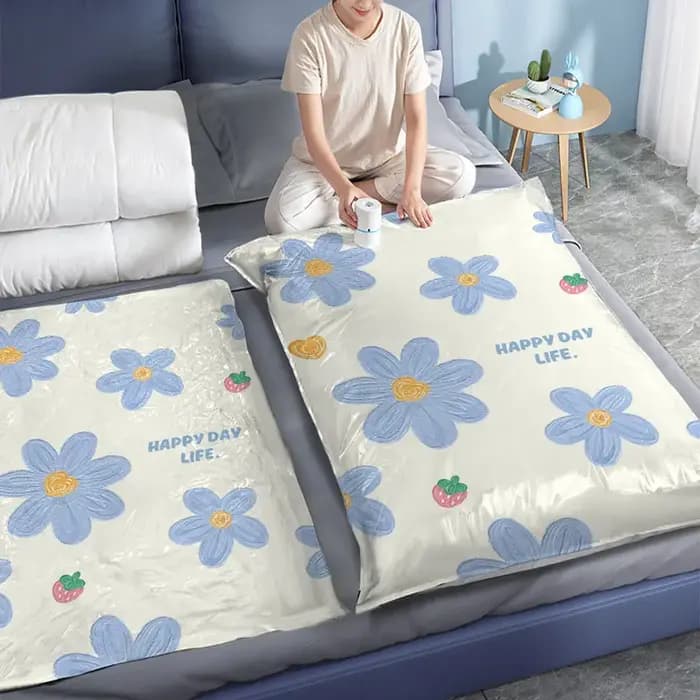 Sac de rangement à compression sous vide florale 1 pièce