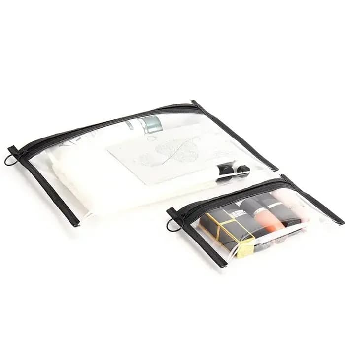 Trousse de maquillage transparente en PVC imperméable pour femme, sac cosmétique transparent, trousse de maquillage, trousse de toilette de voyage, poudres cosmétiques, mode, nouveau
