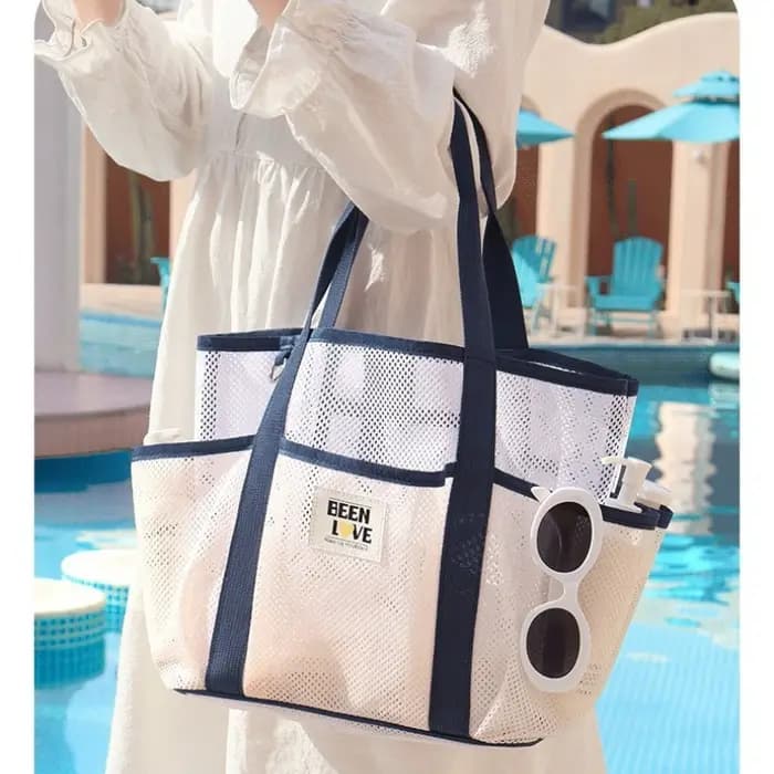 Grand sac de plage en maille