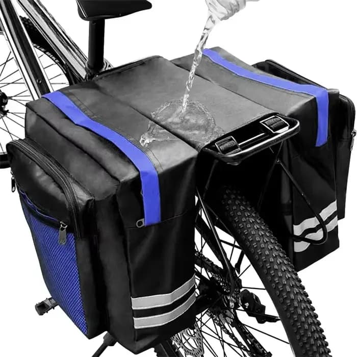 Sac de bagages pour porte-bagages arrière de vélo à double face haute capacité avec sac de voyage durable pour le