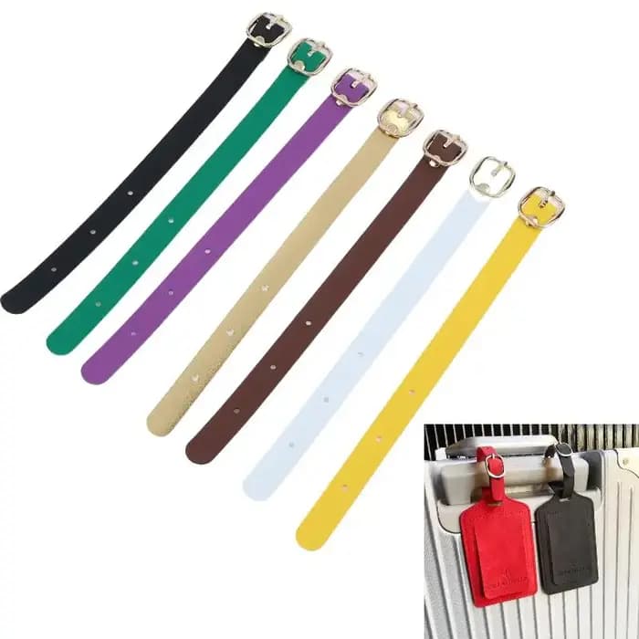 Sangles multicolores pour étiquettes de bagages en PU