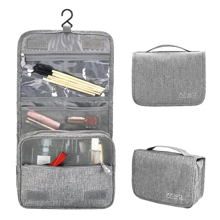 Trousse de Toilette Portable en Tissu Oxford pour Hommes et Femmes