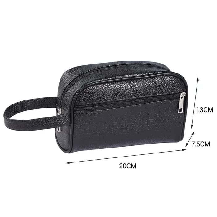 Sac de voyage d'affaires pour hommes, sac à bracelet Vintage en cuir PU, trousse de toilette de voya