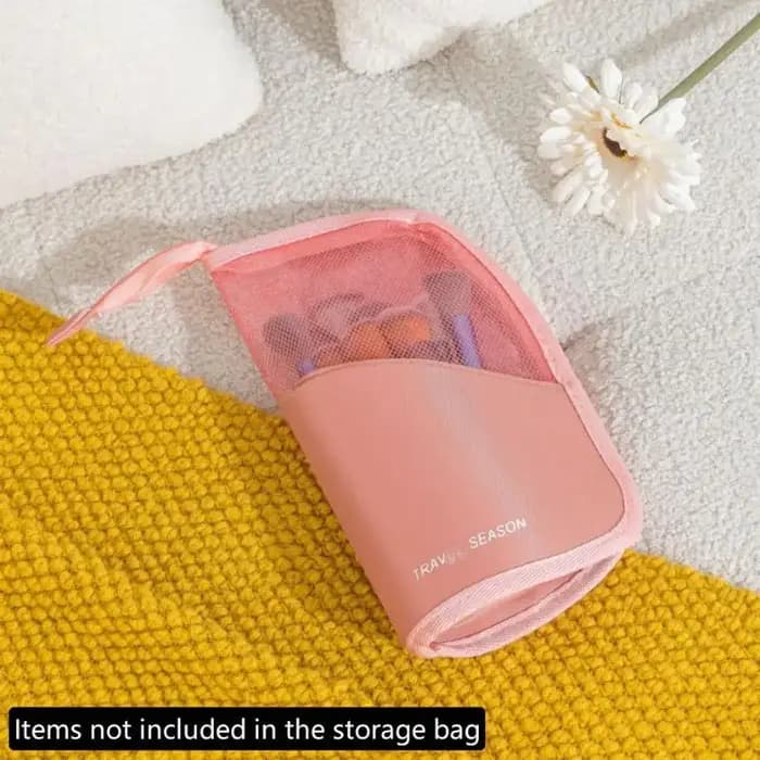 Trousse à cosmétiques transparente avec fermeture éclair pour femmes