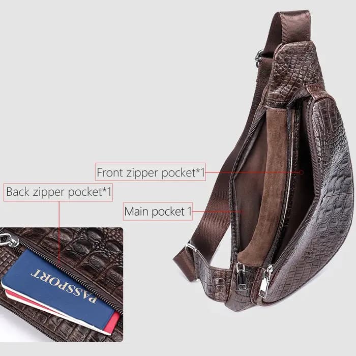Sacs à bandoulière Croco Designer pour hommes