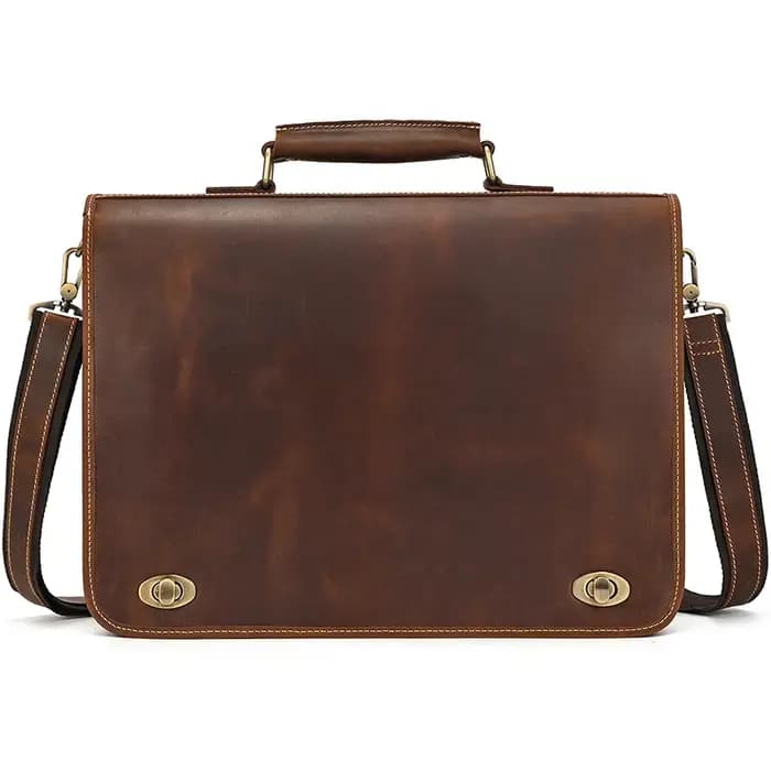 Sac pour ordinateur portable en cuir véritable personnalisé pour hommes, étui à bombes de voyage d'a
