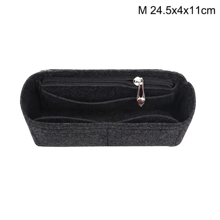 Organisateur de sac à main pour femme, sac à main multi-poches en tissu feutré, insert de sac à main, doublure de sac, 8 compartiments pour le rangement et les voyages