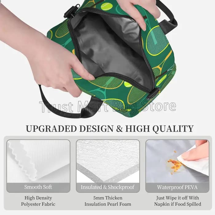 Sac à déjeuner isolé pour raquettes et balles de Tennis