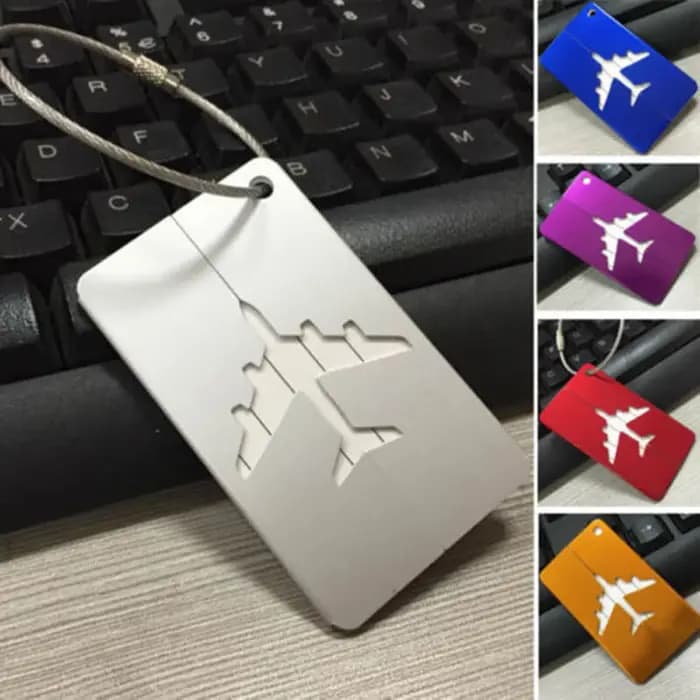Étiquette de bagage de voyage en aluminium de qualité supérieure