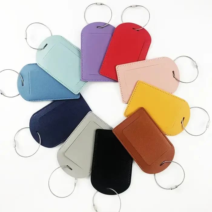 Étiquettes de bagage en cuir PU pour femmes et hommes