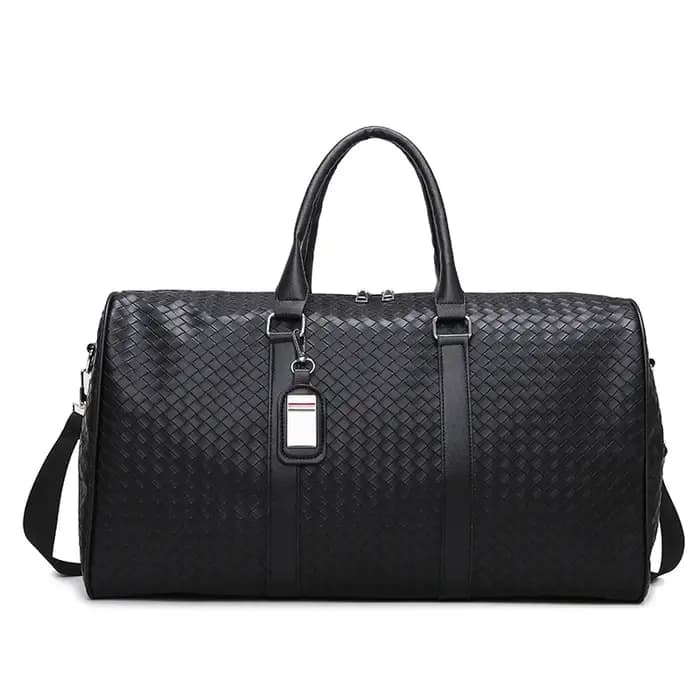 Sac de voyage de grande capacité, en cuir PU, conçu comme un sac à bandoulière simple/Double, sac de