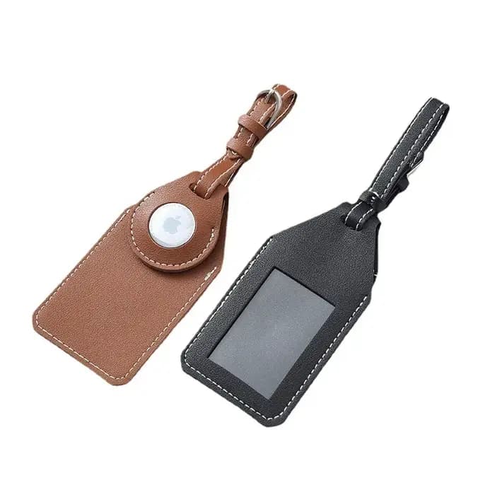 Étiquettes de bagage en cuir pour étuis AirTag