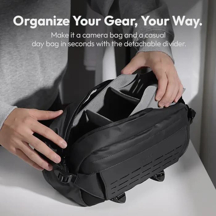 Ulanzi AB02 TAI sac à bandoulière extérieur 9L voyage photographie de rue sac de trajet quotidien bricolage personnaliser grande capacité appareil photo sac décontracté