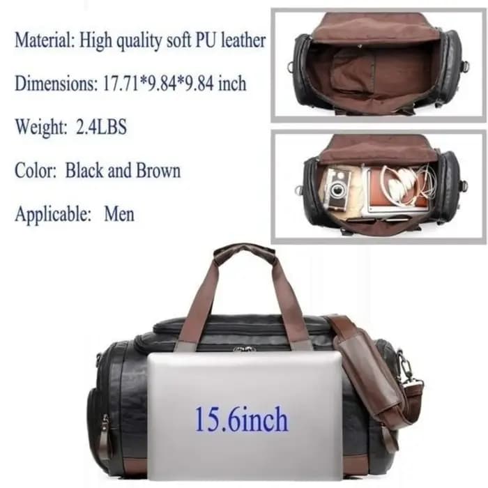 Hommes de haute qualité voyage week-end sacs sac de sport en cuir sac polochon de nuit sport bagages fourre-tout Duffle pour hommes