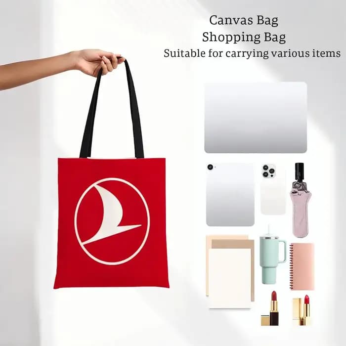 Sacs de rangement de la série Airline Turkish Airlines, sacs imprimés, sacs à bandoulière légers pour le shopping quotidien