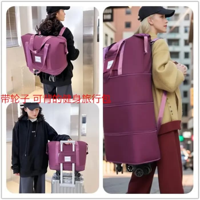 Sac de voyage sac à dos grande capacité démontage roue universelle sac de rangement bagages Portable Double couche sac