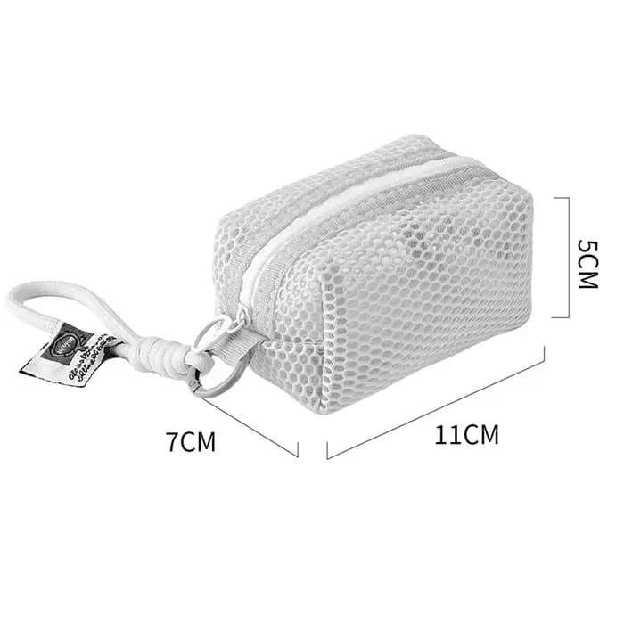 Pochette cosmétique carrée en maille