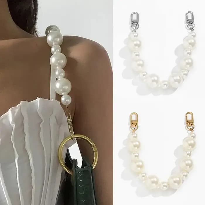 JOWomen-Sangle de sac à main en perles décoratives