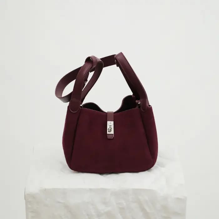 Sac à main personnalisé en cuir suédé pour femme