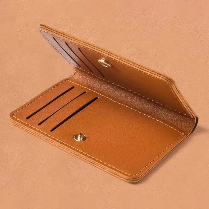 Petit portefeuille classique en cuir PU pour hommes et femmes