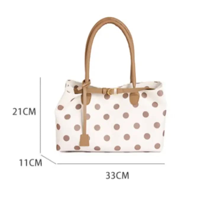 Sac fourre-tout coréen à pois avec boucle de ceinture