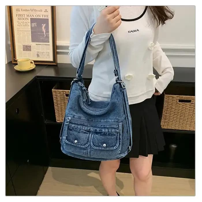 Sac fourre-tout en toile grande capacité pour femme