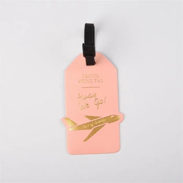 Étiquette de bagage en cuir PU pour hommes et femmes, accessoires de voyage créatifs, étiquette port