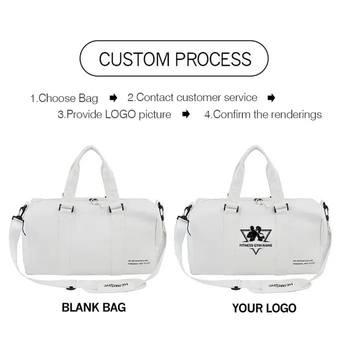 Sac de sport pour hommes logo personnalisé grand sac à main de Fitness sec et humide sac