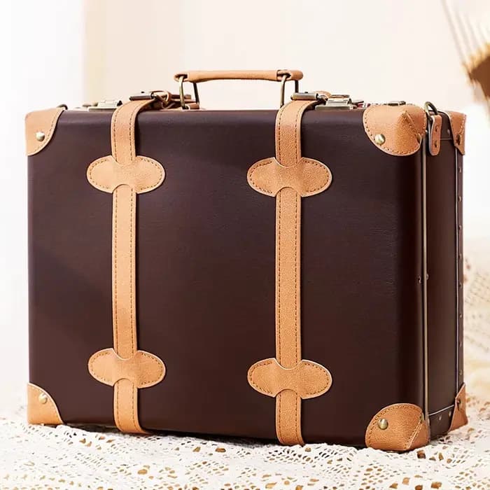 Bagage à main rétro 16 pouces 20 × 30 × 40 valises de voyage à cadre en aluminium valise à mot de passe 20 "porte-bagages 12" étui à cosmétiques