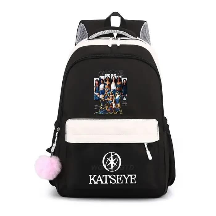 Sac à dos à imprimé amusant Hot Katseye, grande capacité, pour hommes et femmes, sac pour ordinateur