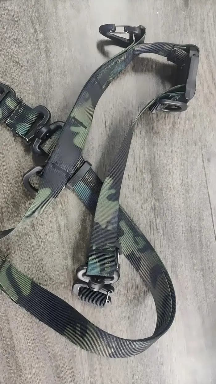 Sangle de sac bandoulière réglable à dégagement rapide multifonction avec anneau de suspension pour camping en extérieur