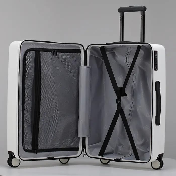 Ensemble de 1 valise à roulettes mignonne motif lapin fleur de cerisier, grande capacité, bagage léger, adapté pour l'embarquement, les voyages, l'école, les sorties en plein air et les enfants