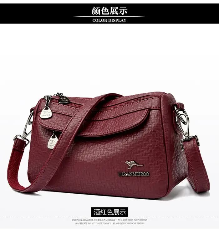 Sac bandoulière en cuir souple pour femme, nouvelle collection, grande capacité, pour téléphone port
