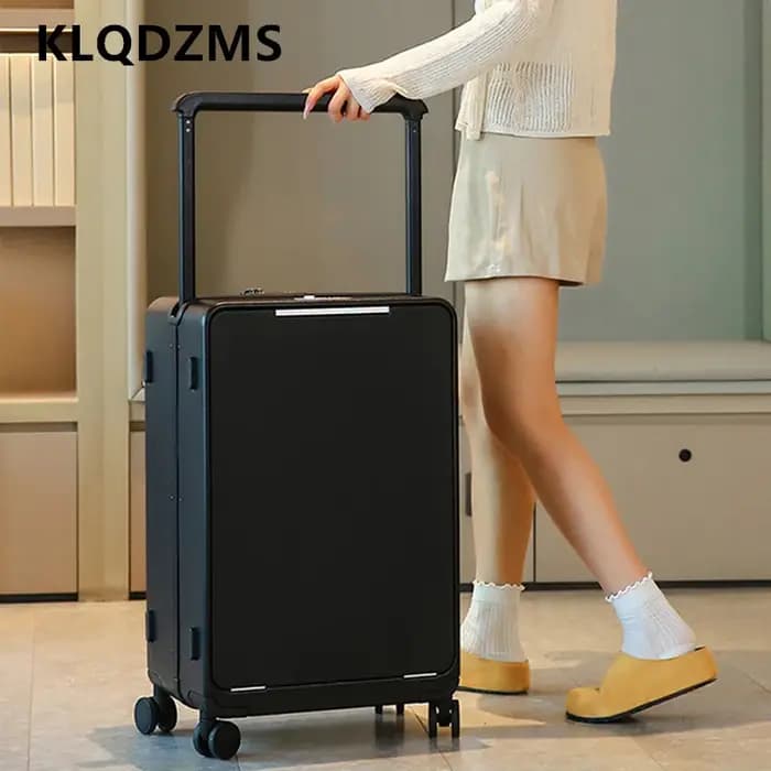 KLQDZMS 24 "26" bagage de voyage à main 20 pouces ABS + boîte d'embarquement PC boîtier de chariot d'affaires pour hommes valise à roulettes universelle