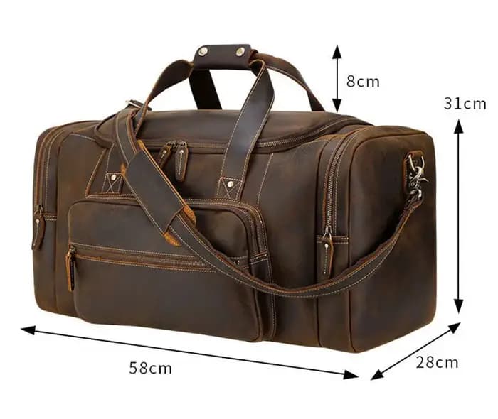 Vintage pleine fleur Crazy Horse en cuir véritable hommes sac de voyage bagages sac de sport sac de week-end porter sur Extra Large fourre-tout sac à main