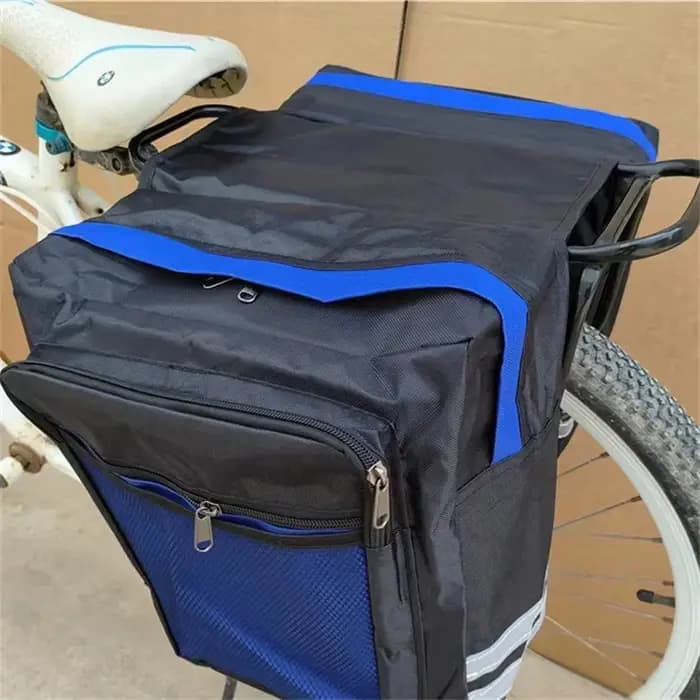 Sac de bagages pour porte-bagages arrière de vélo à double face haute capacité avec sac de voyage durable pour le