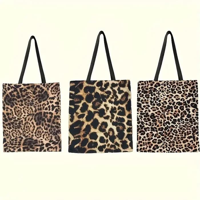 Sac fourre-tout chic à imprimé léopard