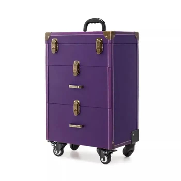 Valise à cosmétiques à roulettes, chariot de beauté, commode de maquillage, valise à roulettes, gran