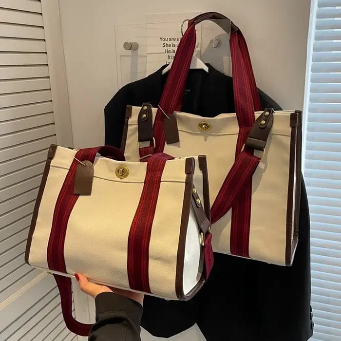 Sac fourre-tout en toile de grande capacité pour femmes