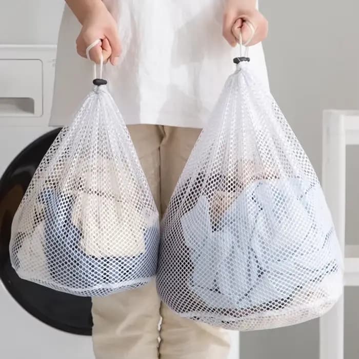Grand sac de lavage en filet pour linge sale