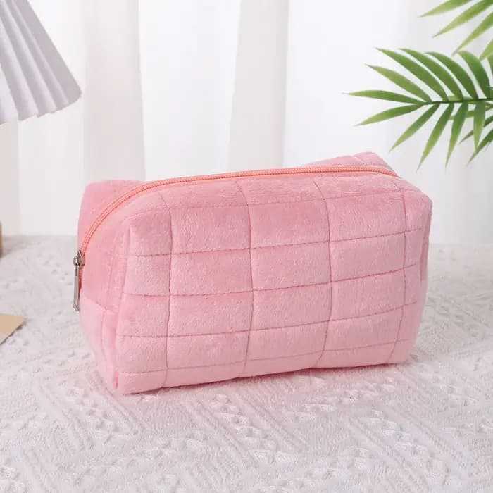 Sac de rangement pour cosmétiques en velours grande capacité