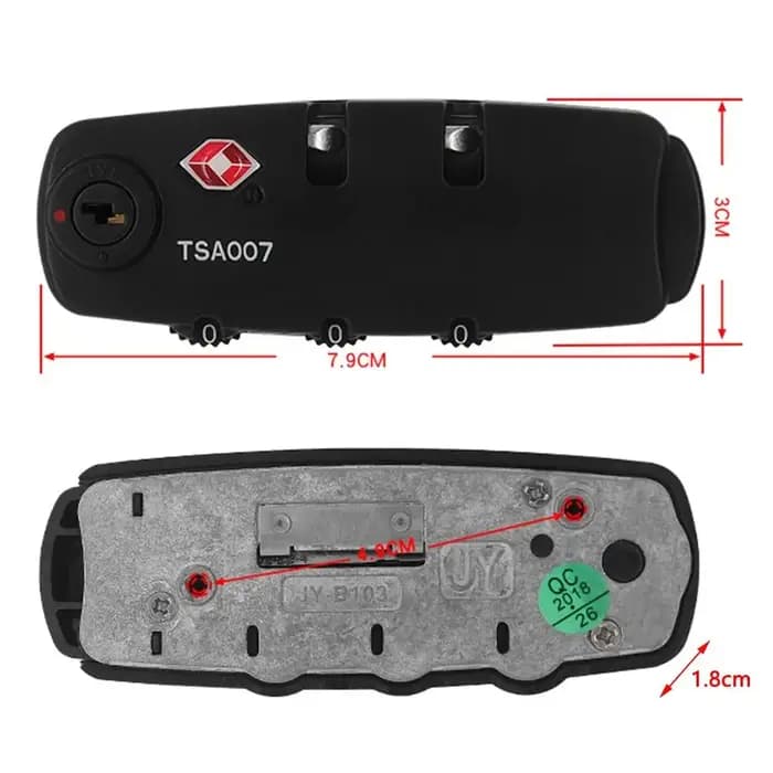 TSA serrure à combinaison à 3 chiffres armoire casier sac