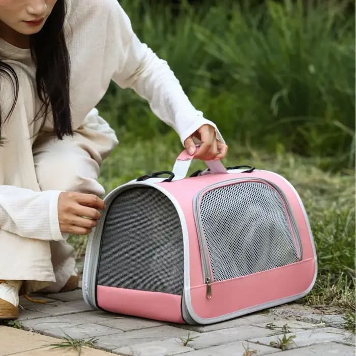 Sac de transport pour chat portable grande capacité respirant pour extérieur