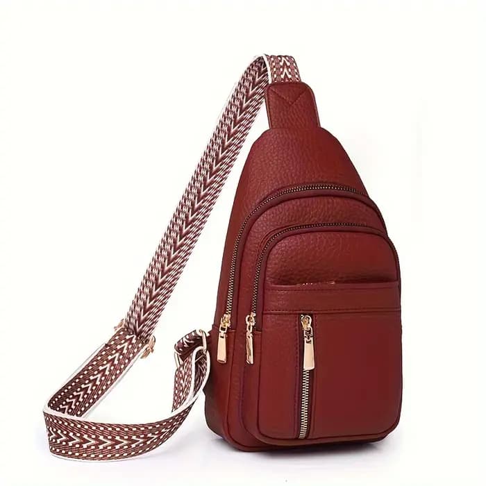Sac à Bandoulière Rétro Chic en Cuir PU Souple, Multifonctionnel, Plusieurs Poches à Fermeture Éclai
