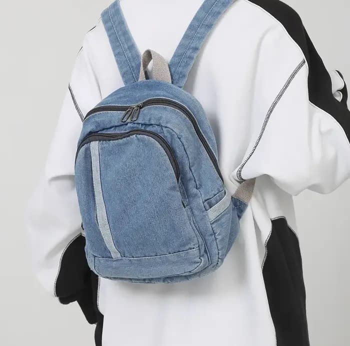 Sac à dos en Denim pour femmes et adolescentes, décontracté, de voyage, d'école, d'université, de Cowboy, bleu, Mochila